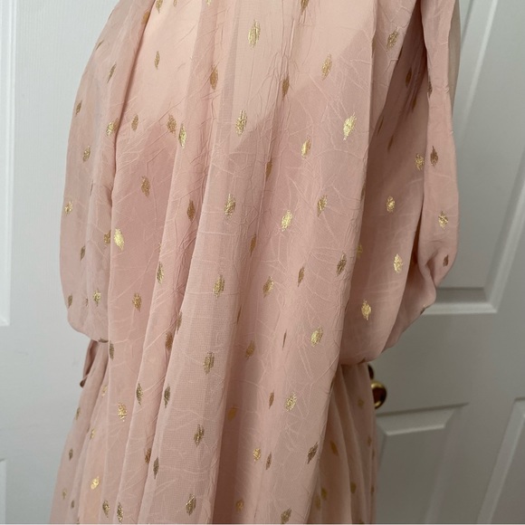 She + Sky Blush & Gold Long sleeve Dress Size S - Picture 11 of 11